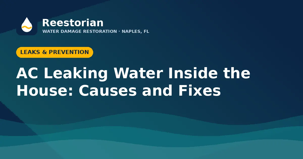AC leaking water inside the house causes and fixes graphic