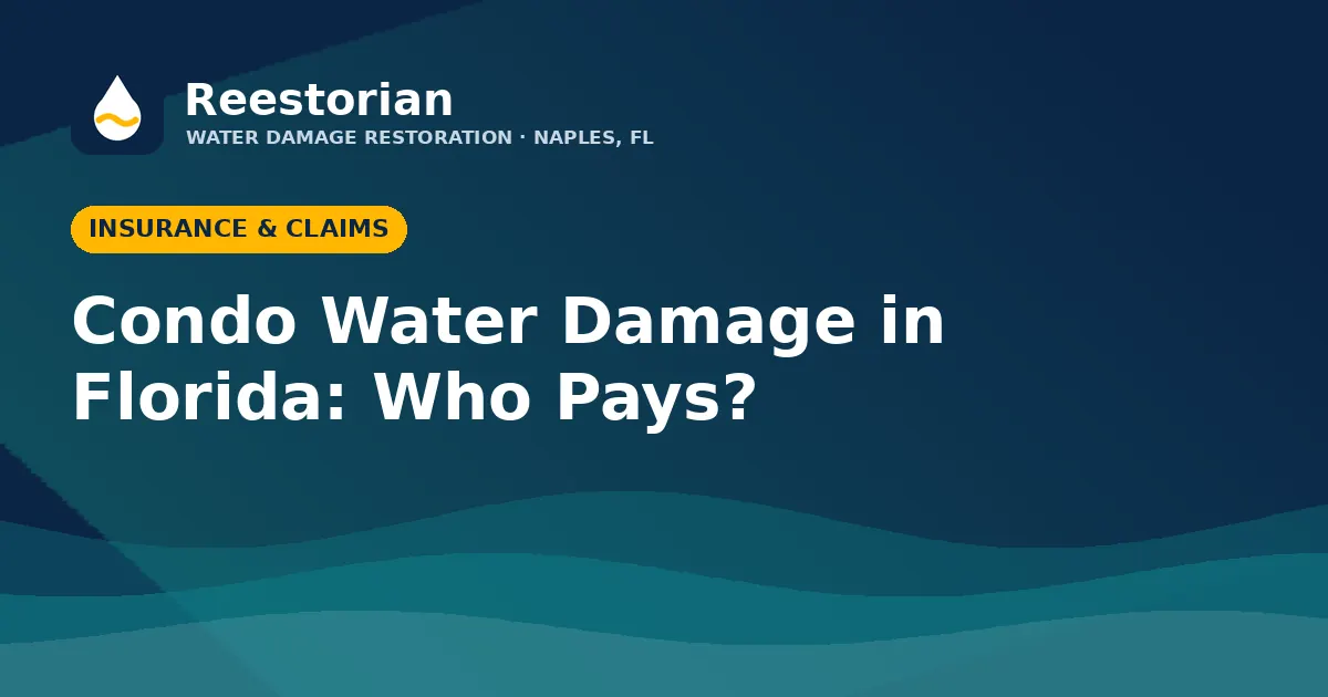 Florida condo water damage responsibility guide graphic
