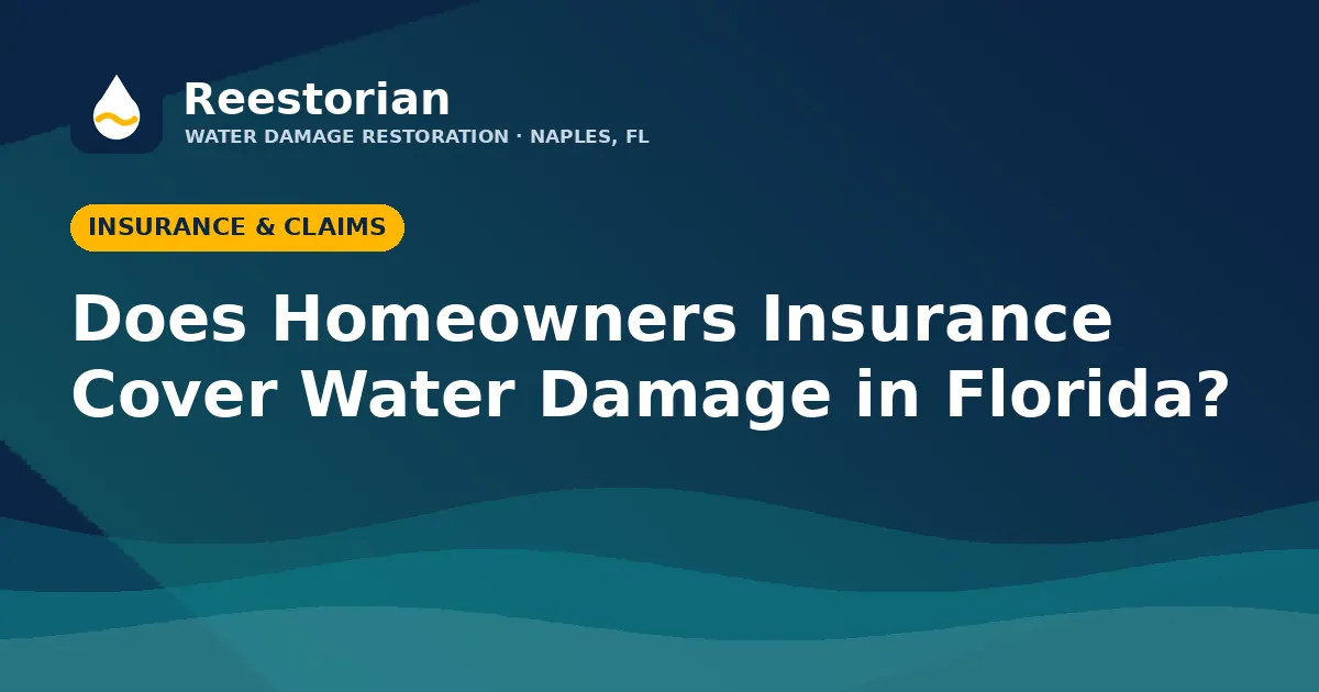 Florida homeowners insurance and water damage guide graphic